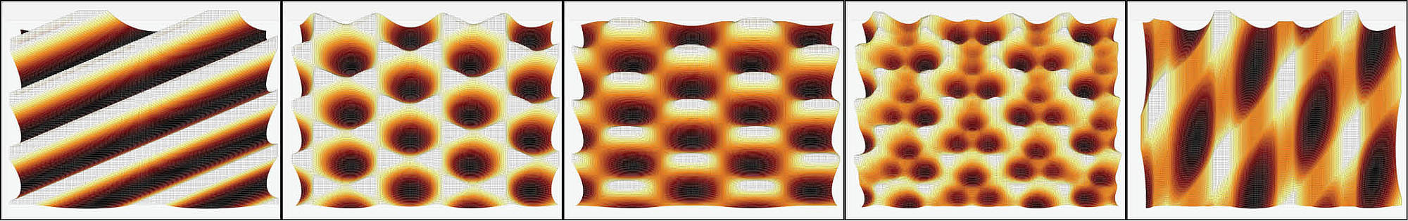 Simulated textures: Different textures can be created by changing the number of interfering beams, their beam properties as well as multi-pulse processing