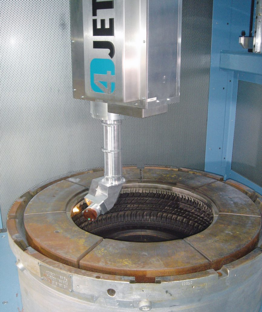 … and clean live your tire shape with our fully automatic laser-cleaning system (STMCS) … and clean live your tire shape with our fully automatic laser- cleaning system ( STMCS )